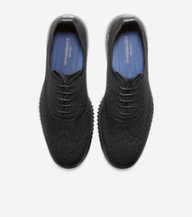 Haan Men's 2 Zerogrand Wingtip Oxford Black Stitchlite Black C28527