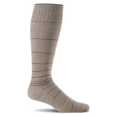 Men's Circulator Moderate Graduated Compression Socks Khaki Stripe